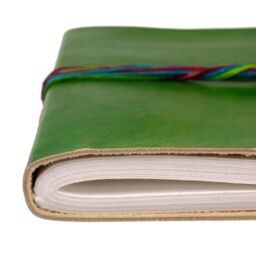 Paper High Large Coloured Distressed Leather 3-String Photo Album in Green - thumbnail 3