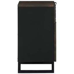 Berkfield Home Bedside Cabinet - 50x33x60 cm, Made from Solid Mango Wood in Brown - Size: 50 x 33 x 60 cm - thumbnail 4