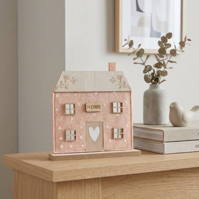 Garden Greatness Decorative Felt Pink House Ornament - Size: 1 Pack - image 1