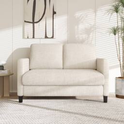Dprodo 129CM Small Sofa Couch, Soft Corduroy LoveSeat in Beige - Size: 1 Pack