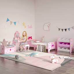 STILVORA Kids Storage Rack with 9 Baskets in Pink - thumbnail 2