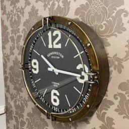 Minster Wall Clock - L8 x W40 x H40 cm in Brown - Size: 1 Pack - thumbnail 4