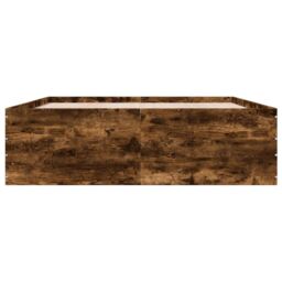 Berkfield Home Bed Frame without Mattress Smoked Oak 150x200 cm King Size in Brown - thumbnail 4