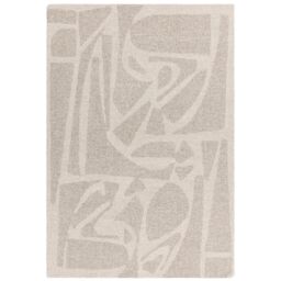 The Rug Shop UK Cream Handmade Modern Easy to clean Machine Made Abstract Area Rug - Size: 200 cm x 290 cm - thumbnail 1