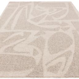 The Rug Shop UK Cream Handmade Modern Easy to clean Machine Made Abstract Area Rug - Size: 200 cm x 290 cm - thumbnail 2