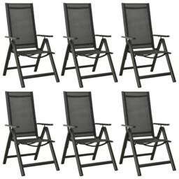 Berkfield Home 7 Piece Garden Dining Set Aluminium Anthracite in Black - thumbnail 6