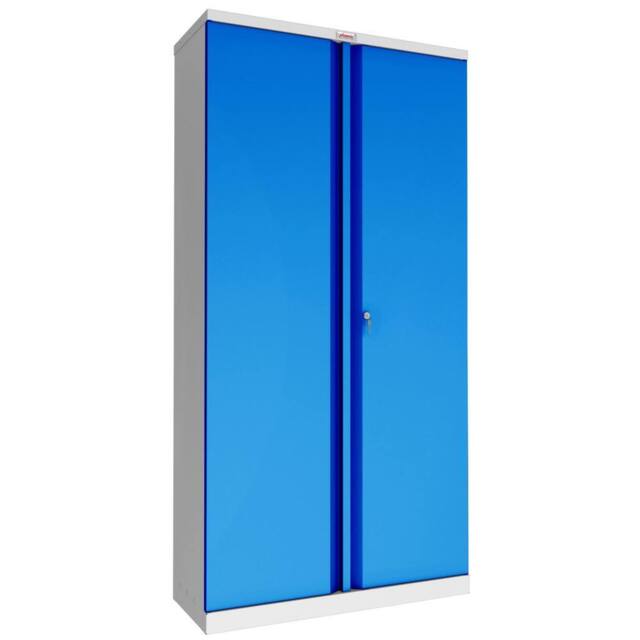 Phoenix Safe Company Steel Storage Cupboard in Grey & Blue with Key Lock, SCL1891GBK - Size: 800mm - image 1