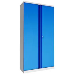Phoenix Safe Company Steel Storage Cupboard in Grey & Blue with Key Lock, SCL1891GBK - Size: 800mm