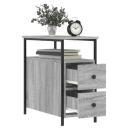 Berkfield Home Bedside Cabinet Grey Sonoma 30x60x60 cm Engineered Wood - Size: 30 x 60 x 60 cm - thumbnail 4