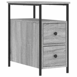 Berkfield Home Bedside Cabinet Grey Sonoma 30x60x60 cm Engineered Wood - Size: 30 x 60 x 60 cm - thumbnail 1