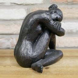 Gifts Direct 2 U Women's Large Sitting Naked Woman Ornament in Black - thumbnail 5