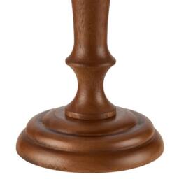 First Choice Lighting Set of 2 Rutherford - Dark Wood 47cm Table Lamps with Ikat Shade in Natural - thumbnail 7