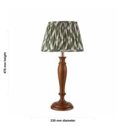 First Choice Lighting Set of 2 Rutherford - Dark Wood 47cm Table Lamps with Ikat Shade in Natural - thumbnail 6