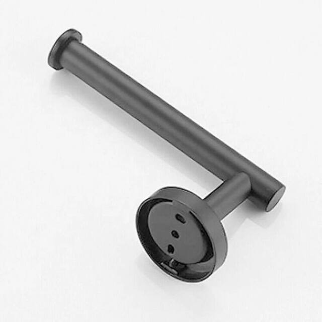 FLAVORA Stainless Steel Toilet Paper Holder Matte Black - Size: 180 cm width x 180 cm drop - image 1