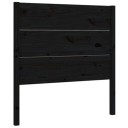Berkfield Home Headboard Black 96x4x100 cm Solid Wood Pine - Size: 96 x 4 x 100 cm - thumbnail 2
