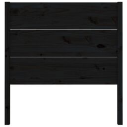 Berkfield Home Headboard Black 96x4x100 cm Solid Wood Pine - Size: 96 x 4 x 100 cm - thumbnail 4