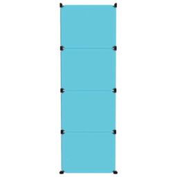 Berkfield Home Cube Storage Cabinet for Kids with 12 Cubes Blue PP - thumbnail 4