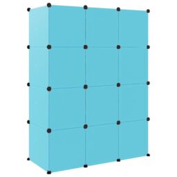 Berkfield Home Cube Storage Cabinet for Kids with 12 Cubes Blue PP - thumbnail 5