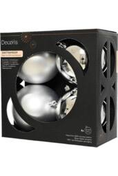 Kaemingk Polystyrene Christmas Bauble (Pack of 4) in Silver