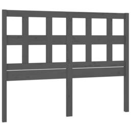 Berkfield Home Bed Headboard Grey 165.5x4x100 cm Solid Wood Pine - thumbnail 1