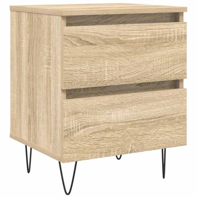 Berkfield Home Bedside Cabinet Sonoma Oak 40x35x50 cm Engineered Wood in Light Brown - Size: 40 x 35 x 50 cm - image 1