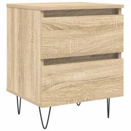 Berkfield Home Bedside Cabinet Sonoma Oak 40x35x50 cm Engineered Wood in Light Brown - Size: 40 x 35 x 50 cm - thumbnail 1