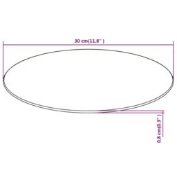 Berkfield Home Table Top Tempered Glass Round 300 mm in Clear - thumbnail 4