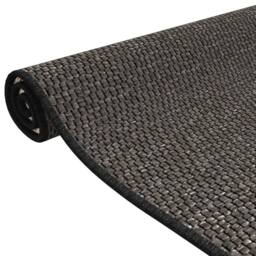 Berkfield Home Carpet Runner Sisal Look Anthracite 50x150 cm in Charcoal - Size: 100 cm diameter - thumbnail 5