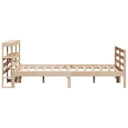 Berkfield Home Beautiful Bed Frame without Mattress 160x200 cm Solid Wood Pine in Light Tan - thumbnail 5