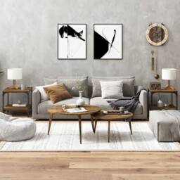 Berkfield Home Side Tables 2 pcs Smoked Oak 40x40x40 cm Engineered Wood in Brown - Size: 40 x 40 x 40 cm