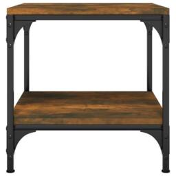 Berkfield Home Side Tables 2 pcs Smoked Oak 40x40x40 cm Engineered Wood in Brown - Size: 40 x 40 x 40 cm - thumbnail 6