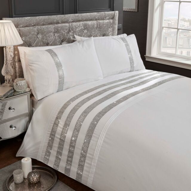 Rapport Home Carly Polycotton Duvet Cover Set with Pillowcase in White - Size: Super King - image 1