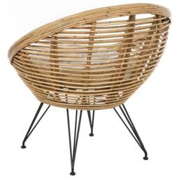 Wyld and Coco 4 Seater Natural Rattan Sofa Set Coffee Table and Light Beige Cushions - thumbnail 6