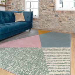 Kukoon Pastel Multicolour 3D Carved Geometric Area Rug in Grey - Size: 190 cm x 280 cm - thumbnail 3