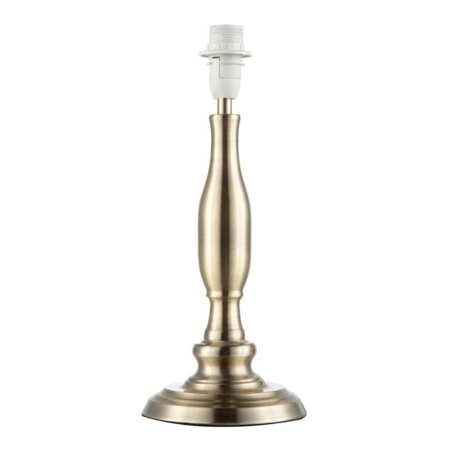 Happy Homewares Classic Antique Brass Table Lamp Base with Curvy Metal Stem Design in Metallic Gold - image 1