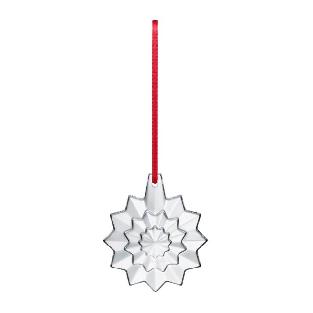 baccarat Noel Plaquette 2019 Crystal Snowflake Annual Christmas Ornament Clear - Size: 1 Pack - image 1