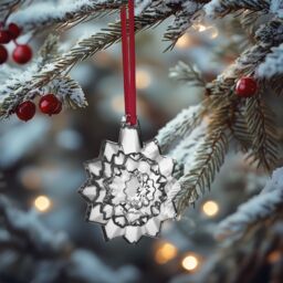 baccarat Noel Plaquette 2019 Crystal Snowflake Annual Christmas Ornament Clear - Size: 1 Pack - thumbnail 4