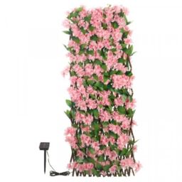 Marco Paul 1.8m Solar Artificial Flower Wall - Pink Blossom - thumbnail 2