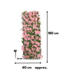Marco Paul 1.8m Solar Artificial Flower Wall - Pink Blossom - thumbnail 4