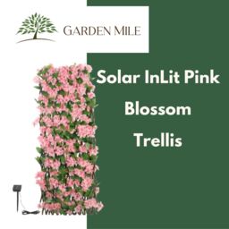 Marco Paul 1.8m Solar Artificial Flower Wall - Pink Blossom - thumbnail 3