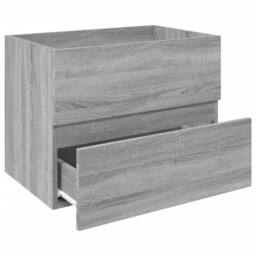 Berkfield Home Sink Cabinet Grey Sonoma 60x38.5x45 cm Engineered Wood - thumbnail 4