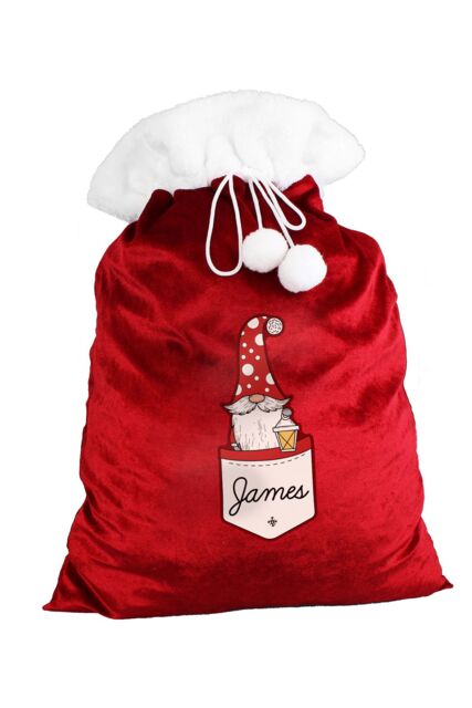 Personalised Memento Company Men's Personalised Gonk Family Red Christmas Sack - Male - image 1