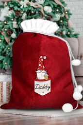 Personalised Memento Company Men's Personalised Gonk Family Red Christmas Sack - Male - thumbnail 4