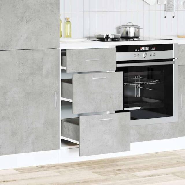 Berkfield Home Bottom Cabinet Concrete Grey 40x46x81.5 cm Engineered Wood - image 1
