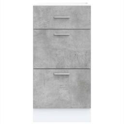 Berkfield Home Bottom Cabinet Concrete Grey 40x46x81.5 cm Engineered Wood - thumbnail 4