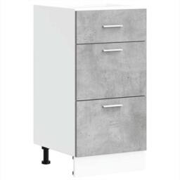 Berkfield Home Bottom Cabinet Concrete Grey 40x46x81.5 cm Engineered Wood - thumbnail 2