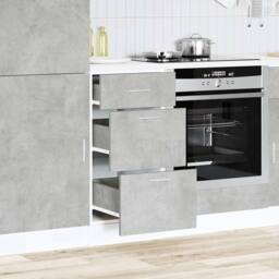 Berkfield Home Bottom Cabinet Concrete Grey 40x46x81.5 cm Engineered Wood - thumbnail 1