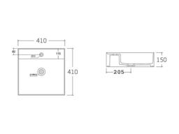 Vente-unique Suspended Bathroom Vanity Unit With Double Basin & Mirrors - Light in Light Oak - thumbnail 8