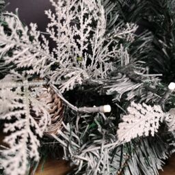 Samuel Alexander 1.8m Snowy Christmas Garland with Pinecones 96 Tips & 50 Warm White LED Lights - thumbnail 6