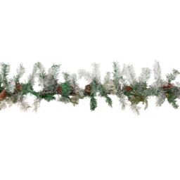 Samuel Alexander 1.8m Snowy Christmas Garland with Pinecones 96 Tips & 50 Warm White LED Lights - thumbnail 8